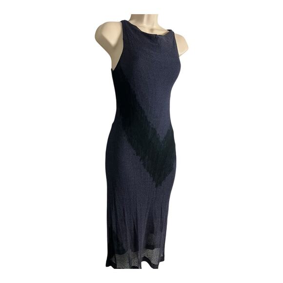 Jussara Sleeveless Fitted Midi Sheath Dress Net Mesh Boho Mermaid Indie S Small - Picture 5 of 9